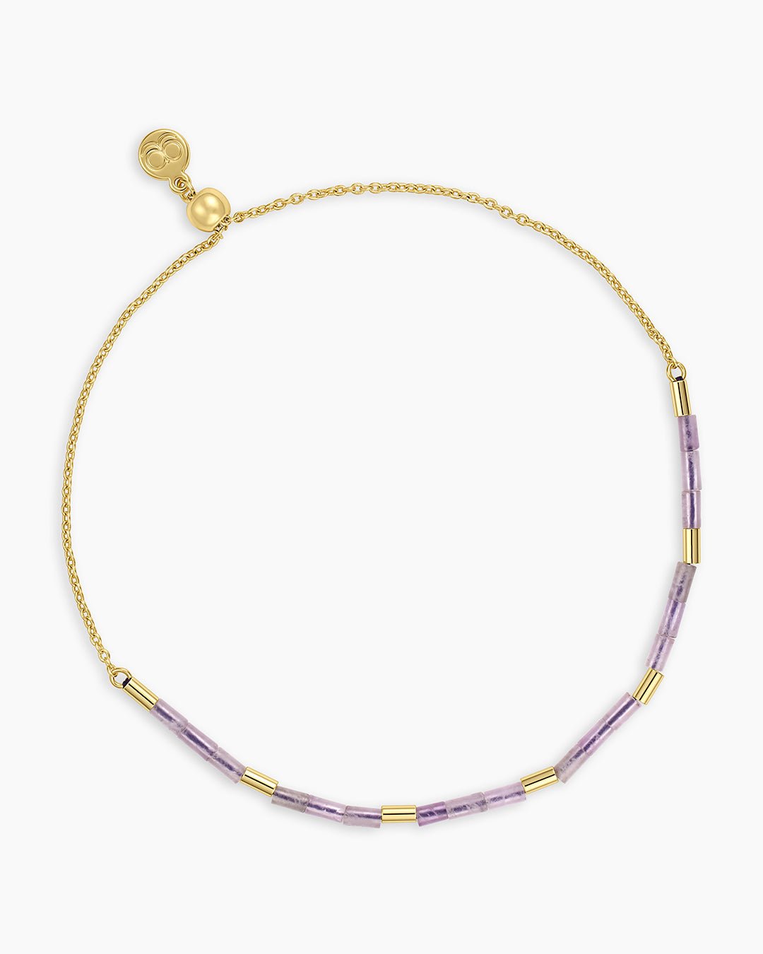 Power Gemstone Tatum Bracelet || option::18k Gold Plated, Amethyst