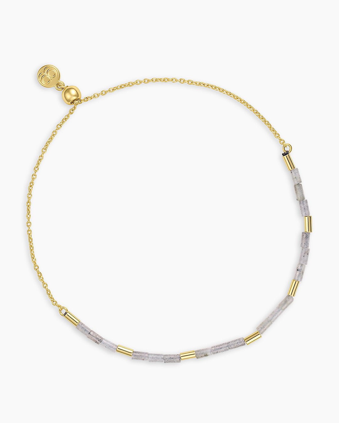 Power Gemstone Tatum Bracelet || option::18k Gold Plated, Labradorite