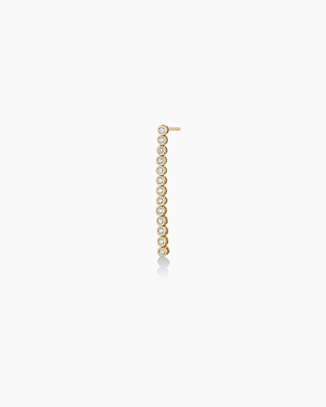 Lab Grown Diamond Classic Tennis Drop Earrings || option::14k Solid Gold, Single