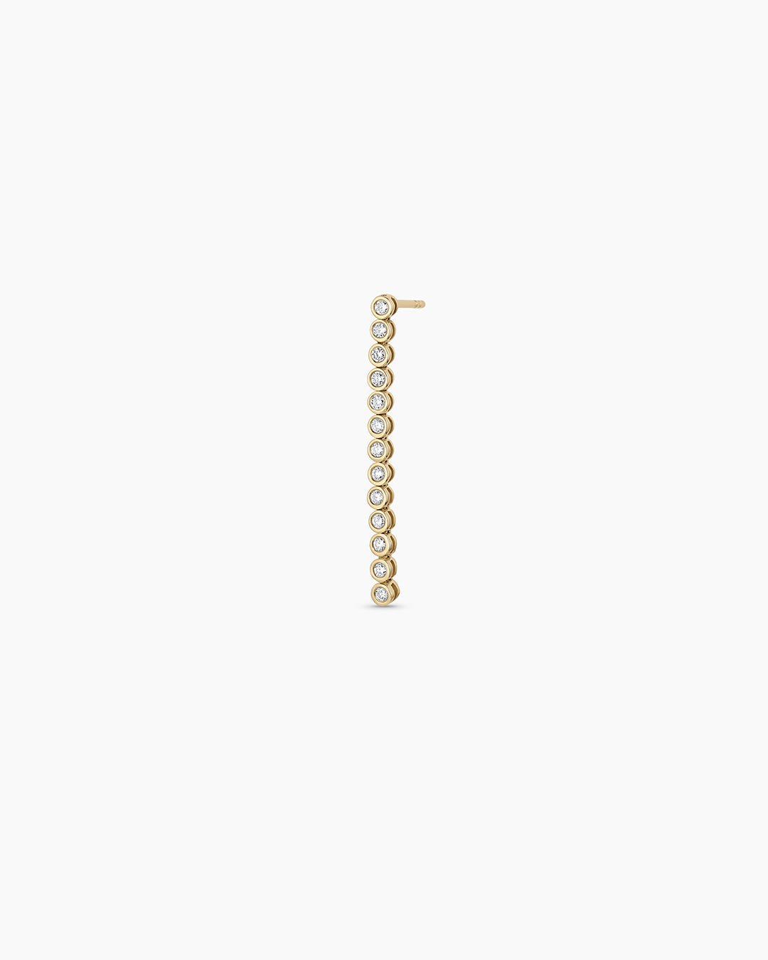 Lab Grown Diamond Classic Tennis Drop Earrings || option::14k Solid Gold, Single