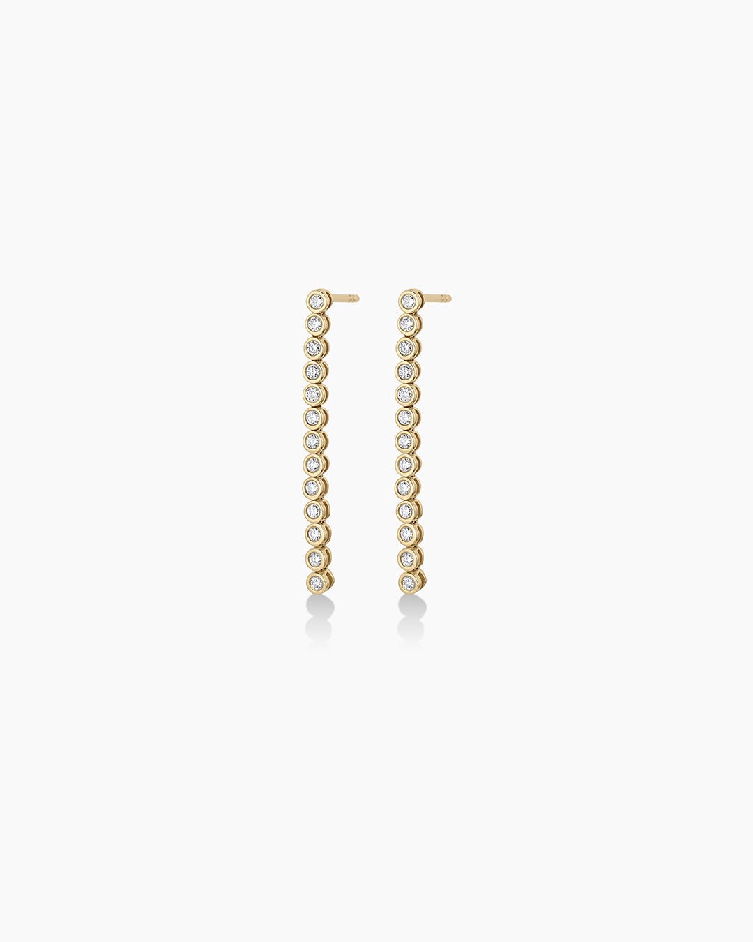 Lab Grown Diamond Classic Tennis Drop Earrings || option::14k Solid Gold, Pair