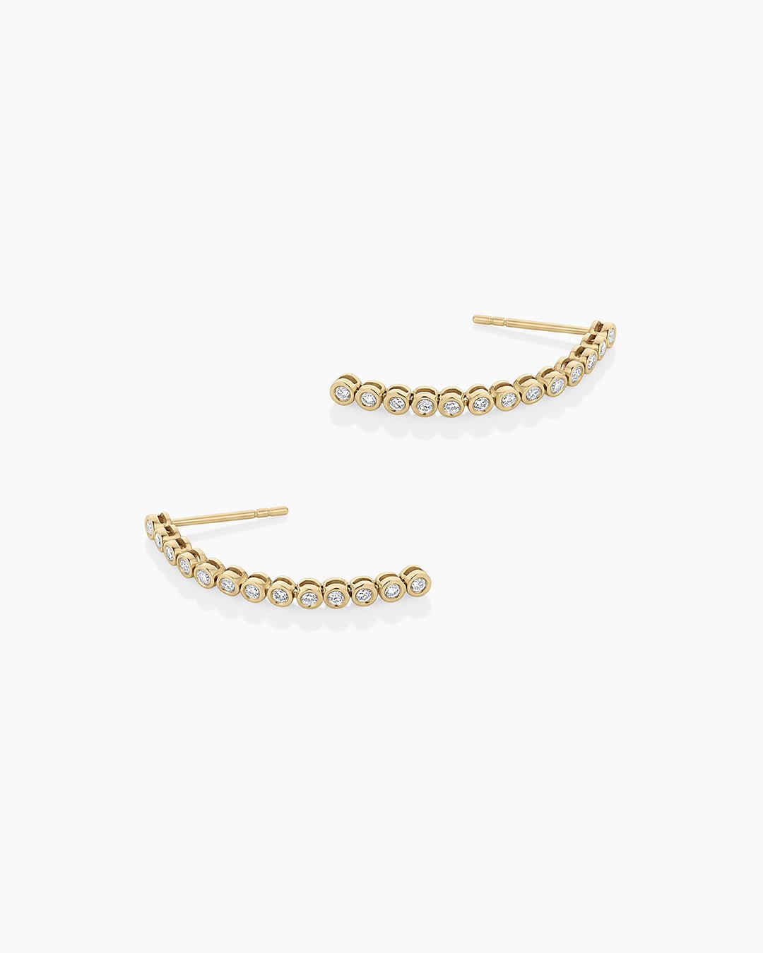 Lab Grown Diamond Classic Tennis Drop Earrings || option::14k Solid Gold