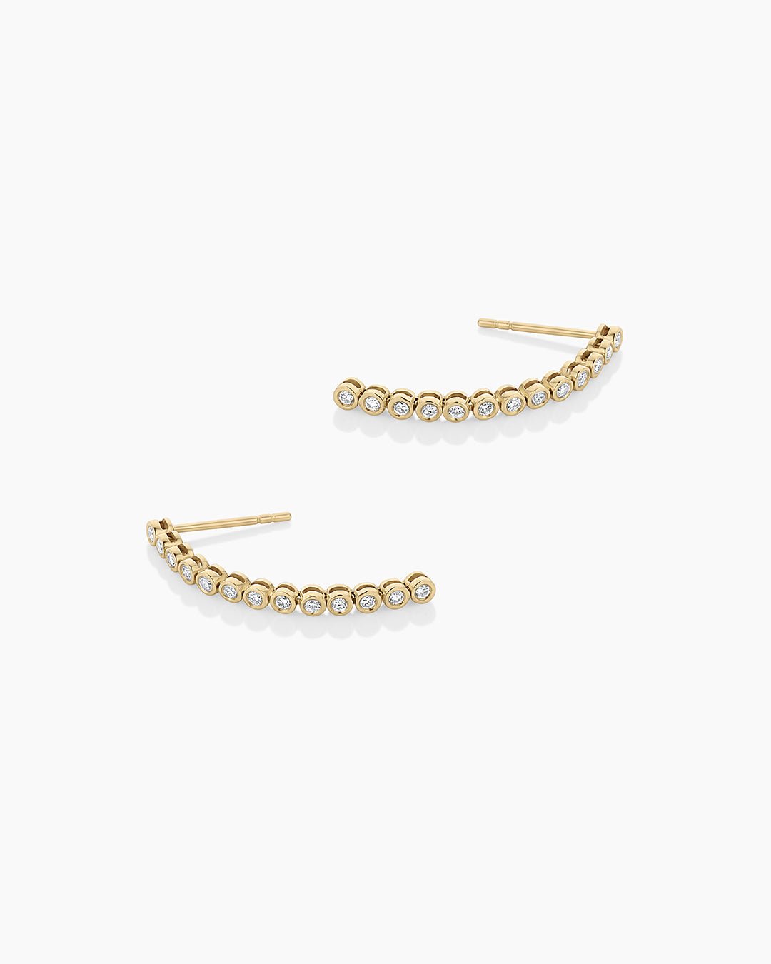 Lab Grown Diamond Classic Tennis Drop Earrings || option::14k Solid Gold, Pair