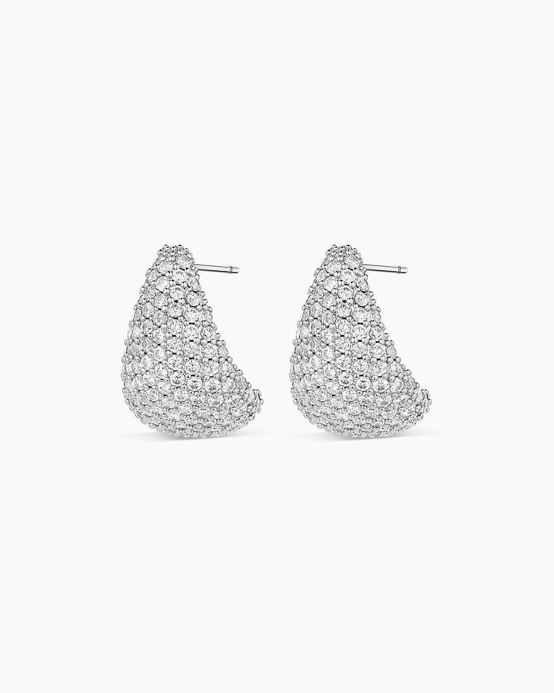 Banks Shimmer Earrings || option::Rhodium Plated