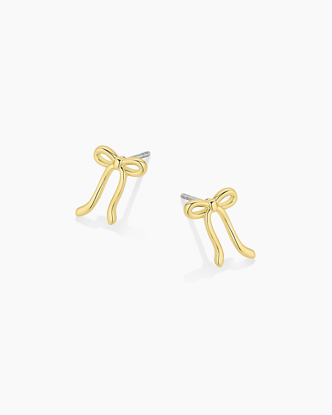 Bow Charm Earrings || option::18k Gold Plated