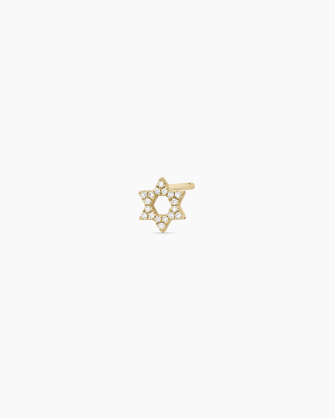 Diamond Star of David Studs || option::14k Solid Gold