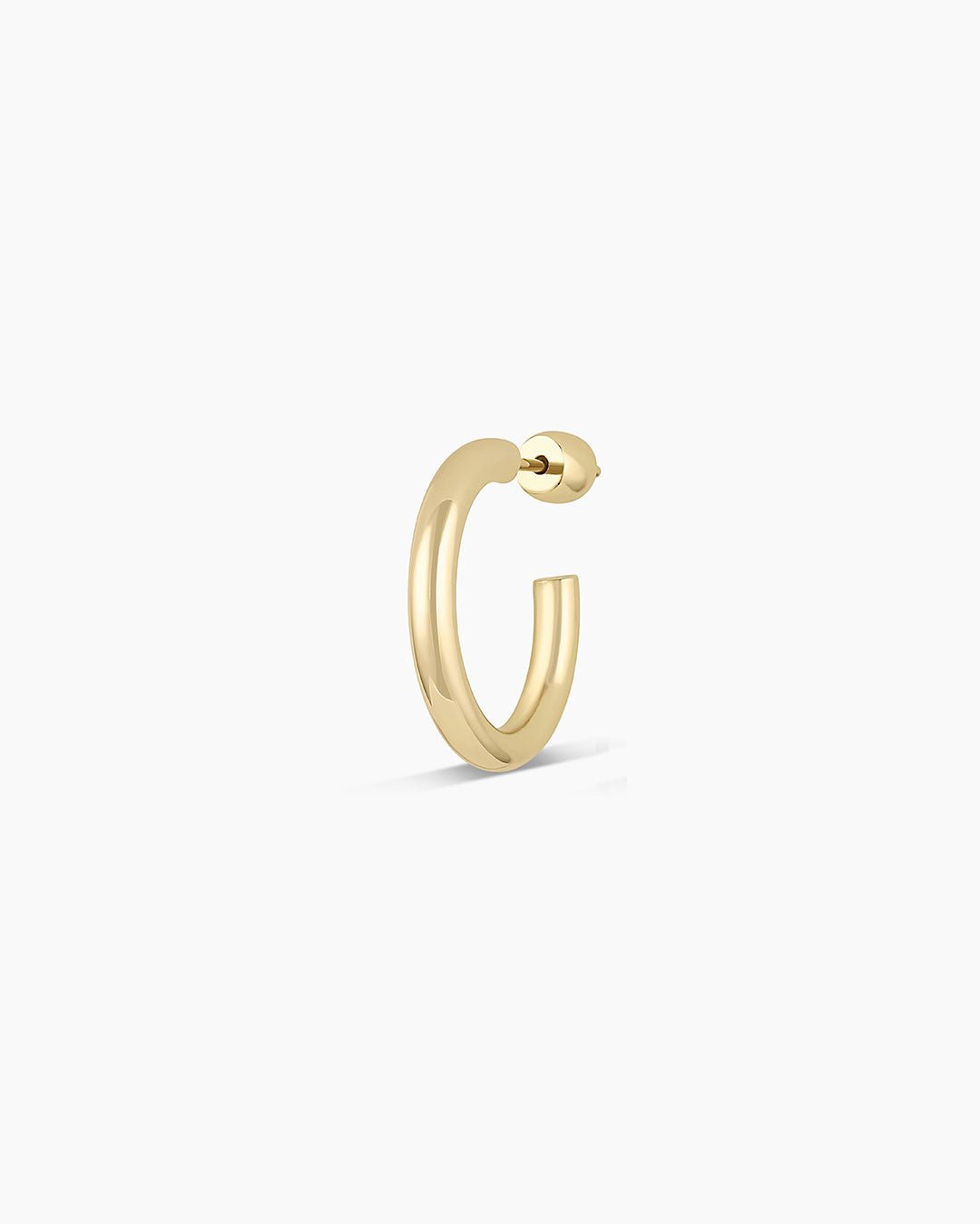 14k Gold Carter Hoops || option::14k Solid Gold, 20mm, Single