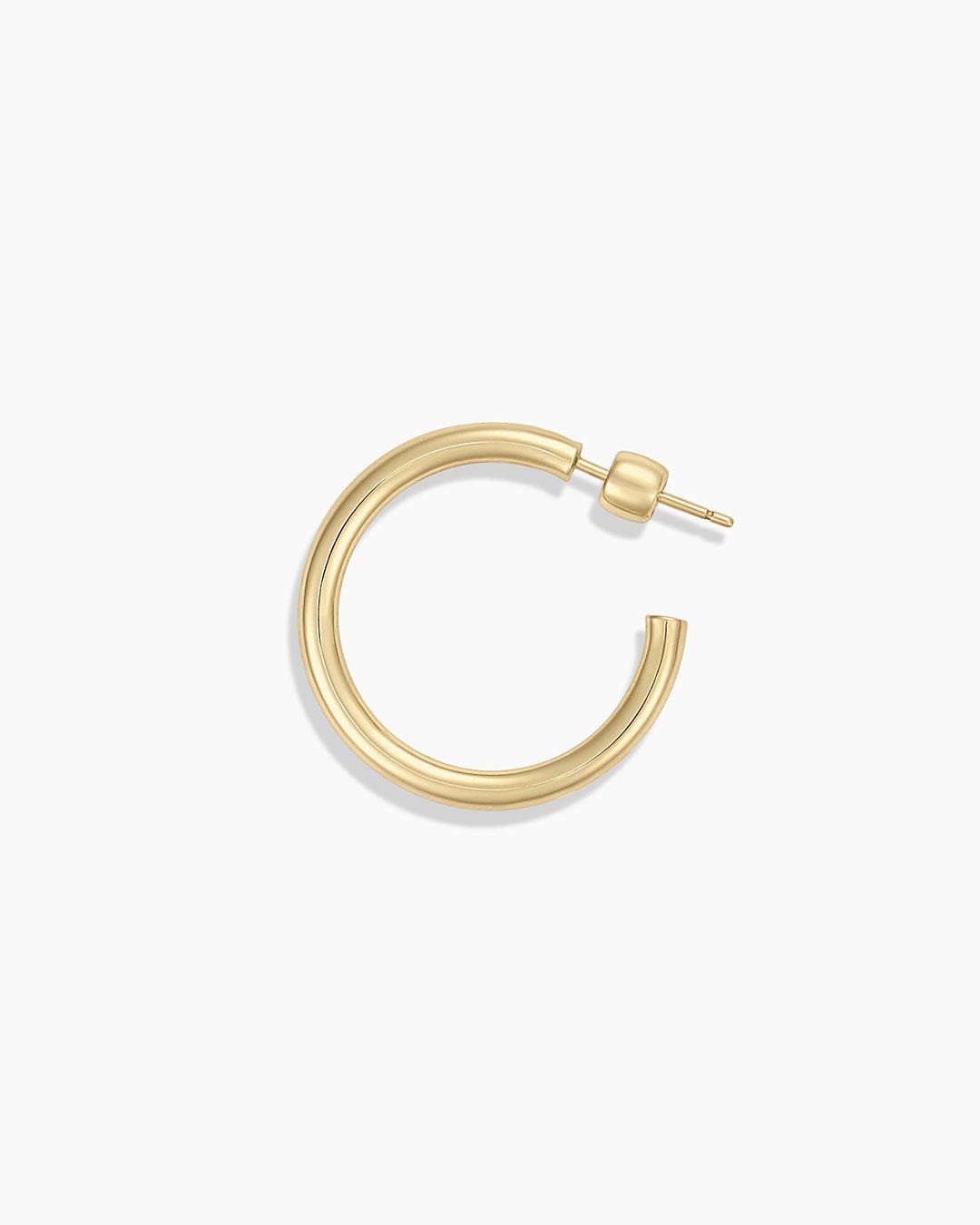 14k Gold Carter Hoops || option::14k Solid Gold, 25mm, Single