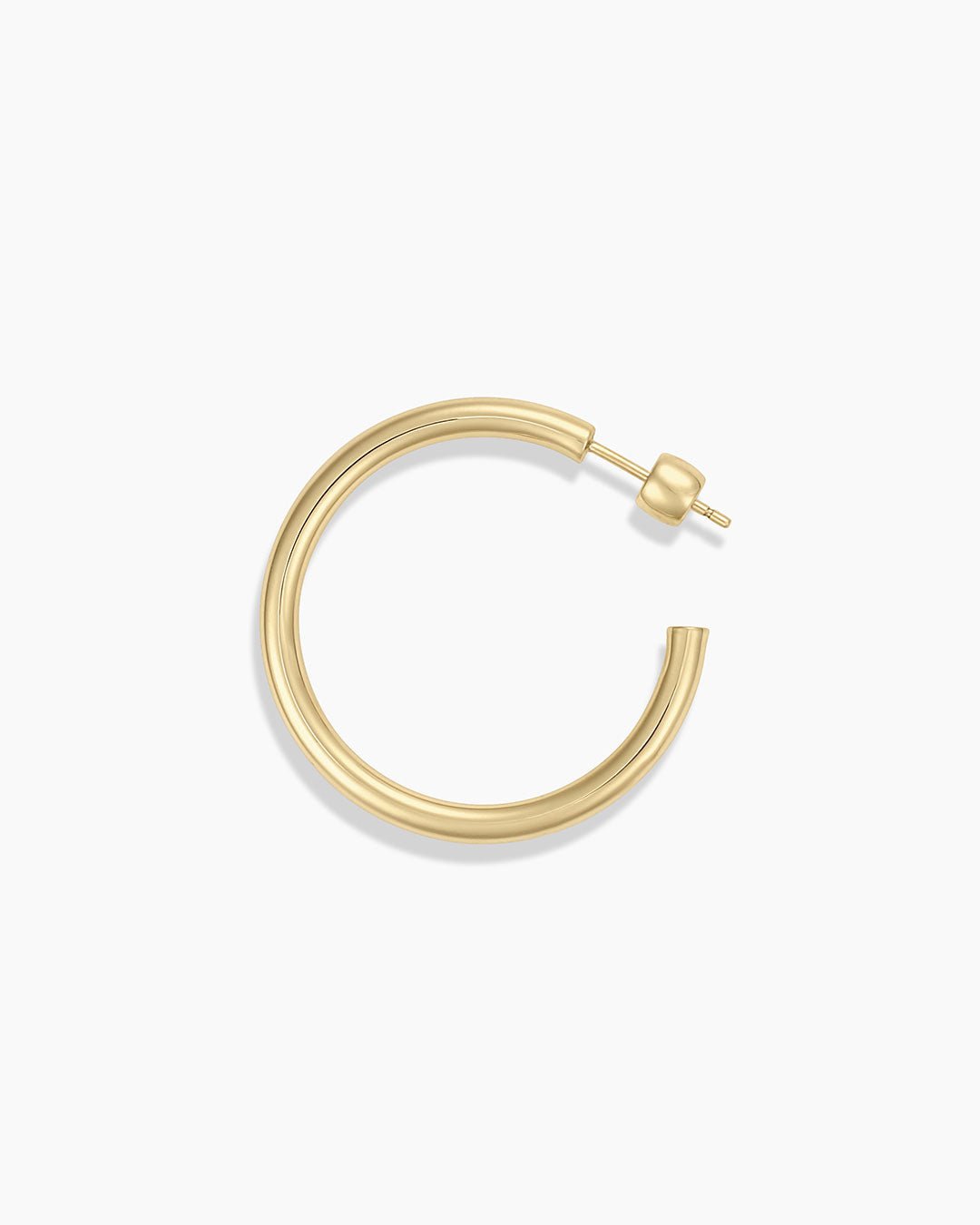 14k Gold Carter Hoops || option::14k Solid Gold, 30mm, Single