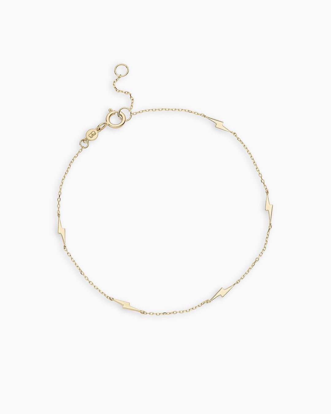 14k Gold Bolt Bracelet || option::14k Solid Gold