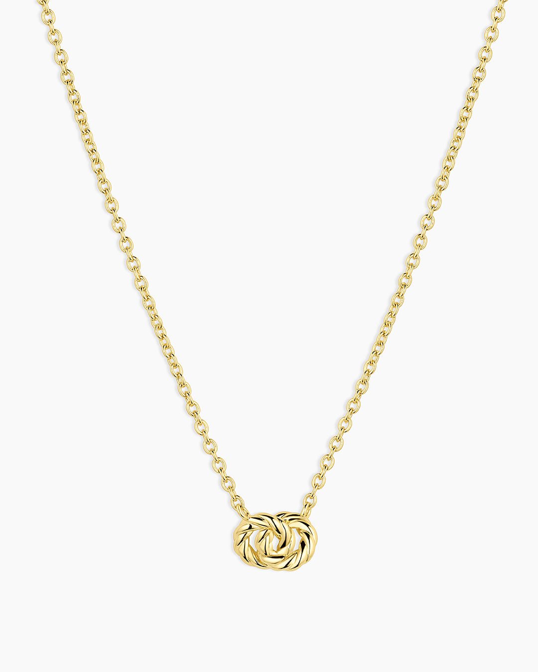 Crew Interlocking Necklace || option::18k Gold Plated