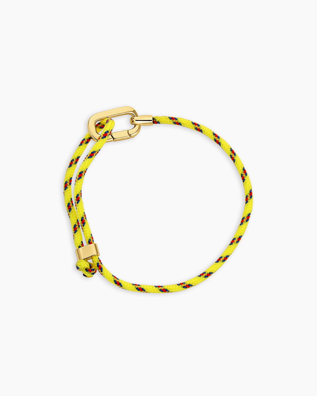 Link Paracord Bracelet || option::Yellow, 18k Gold Plated