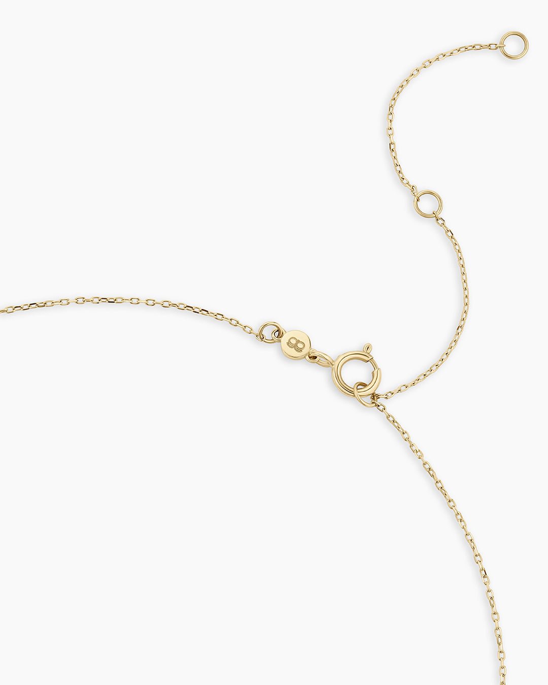 Diamond and White Sapphire Amara Charm Necklace || option::14k Solid Gold