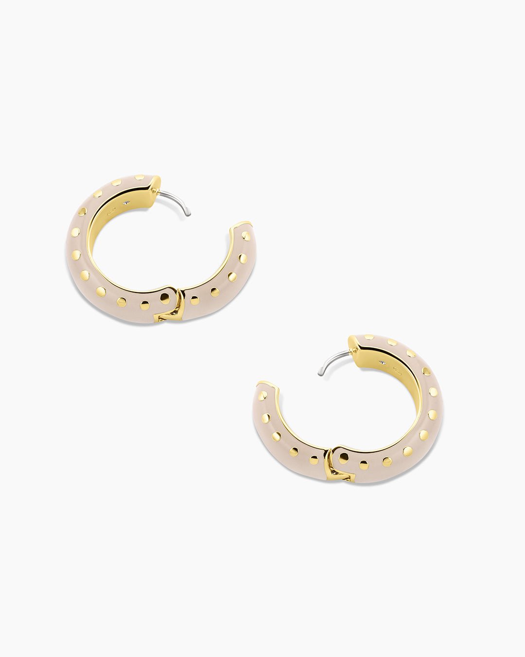 Asher Hoops || option::18k Gold Plated, Stone