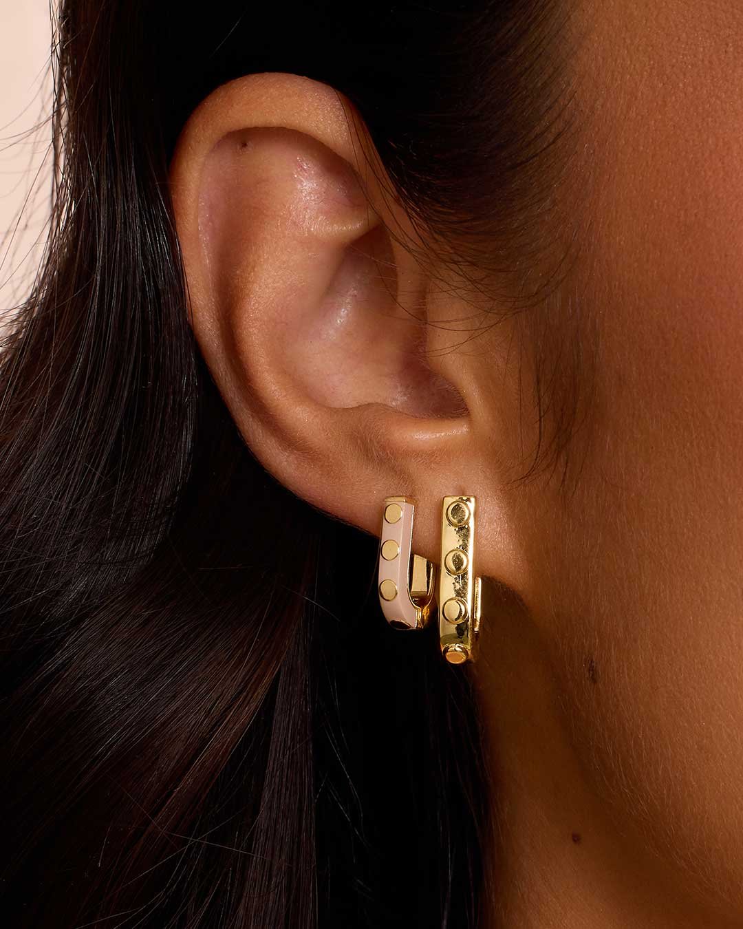 Asher Link Hoops || option::18k Gold Plated