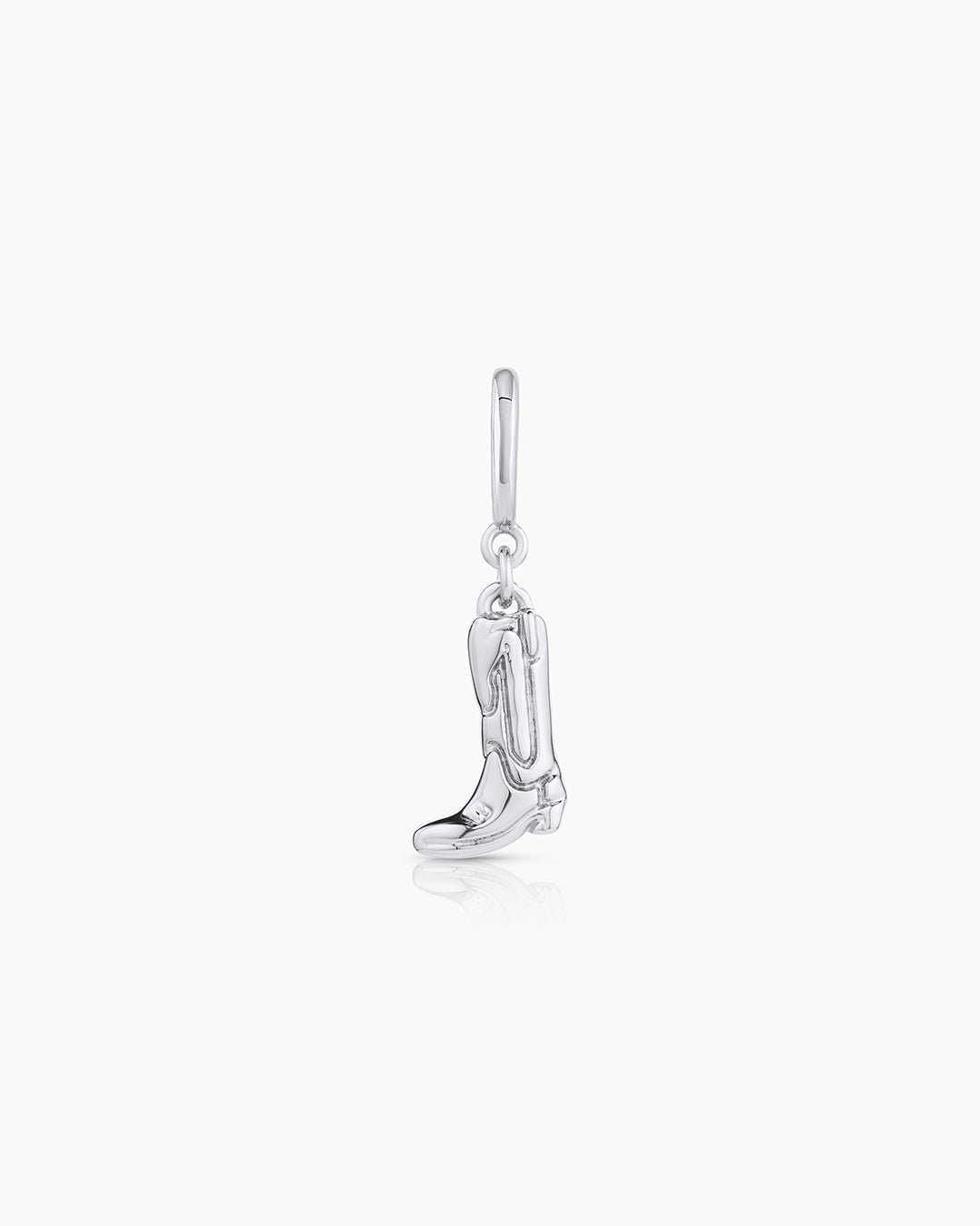 Cowboy Boot Parker Charm || option::Silver Plated