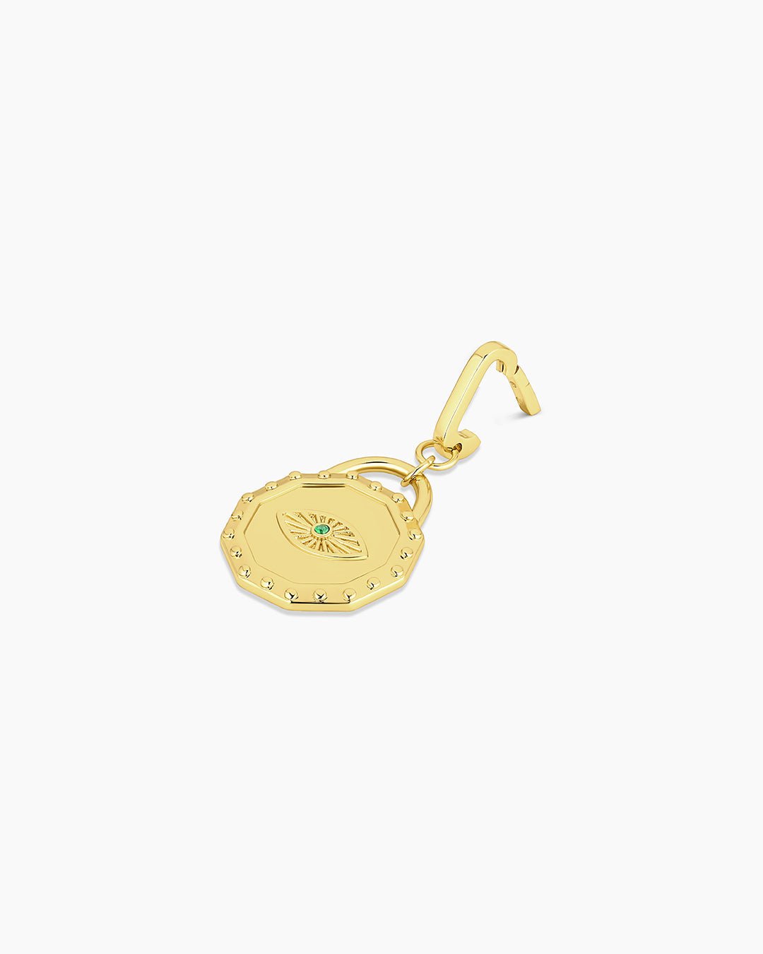 Evil Eye Coin Statement Charm || option::18k Gold Plated