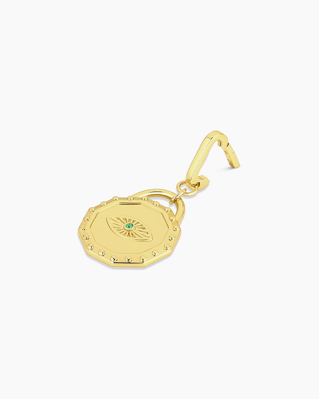 Evil Eye Coin Statement Charm || option::18k Gold Plated