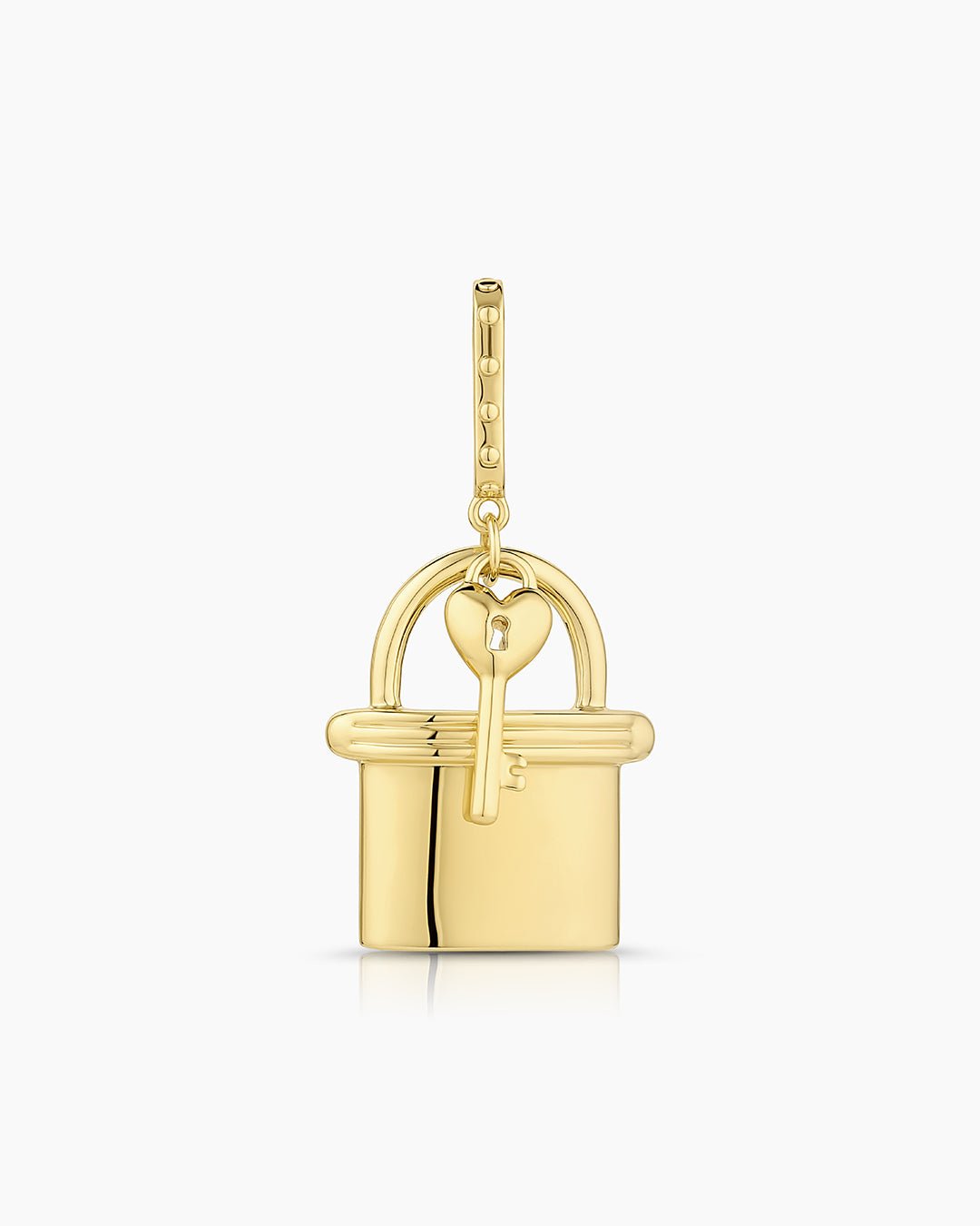 Lock & Key Statement Charm || option::18k Gold Plated