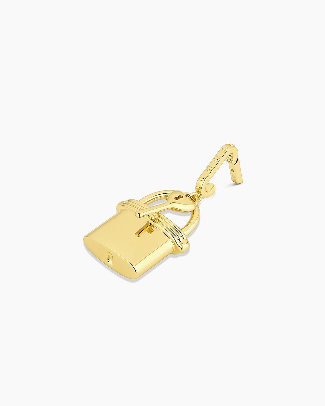 Lock & Key Statement Charm || option::18k Gold Plated