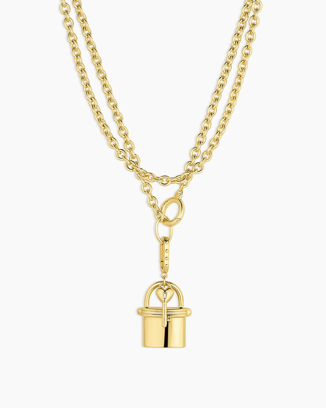 Avery Love Lock Necklace || option::18k Gold Plated