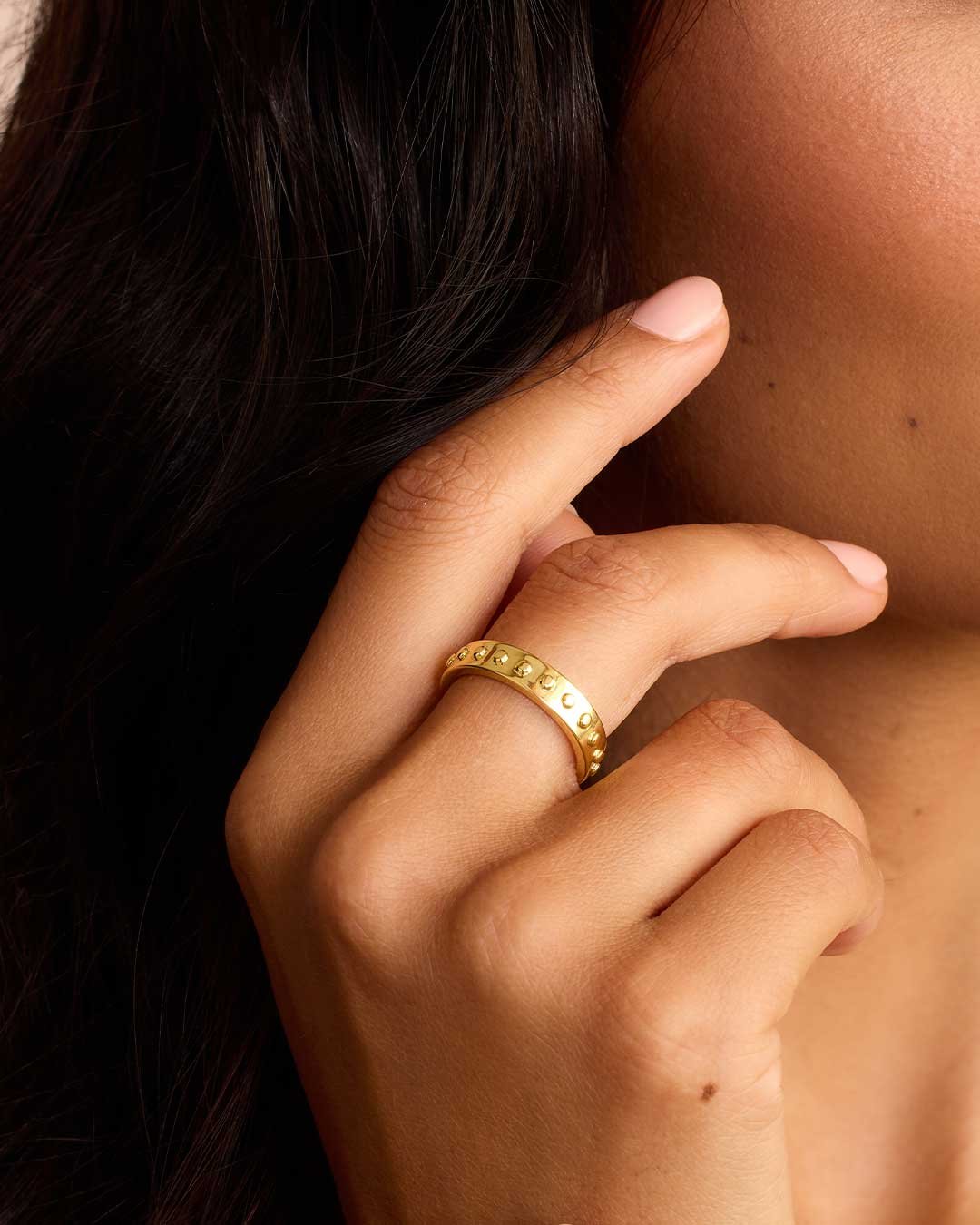 Asher Ring || option::18k Gold Plated