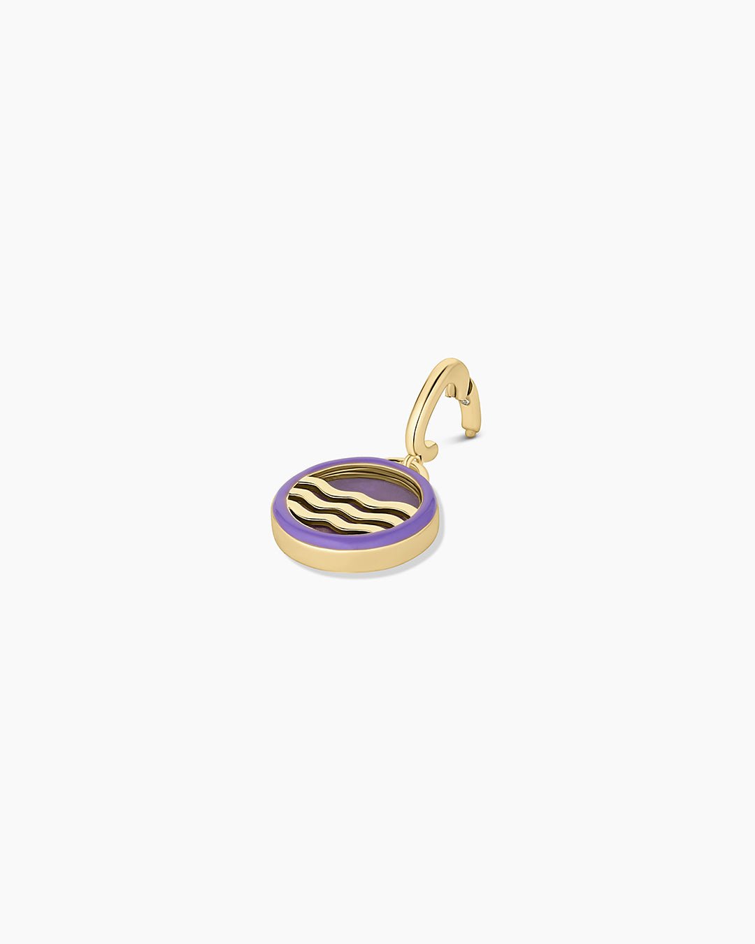 Power Gemstone Tranquility Parker Charm || option::18k Gold Plated, Amethyst