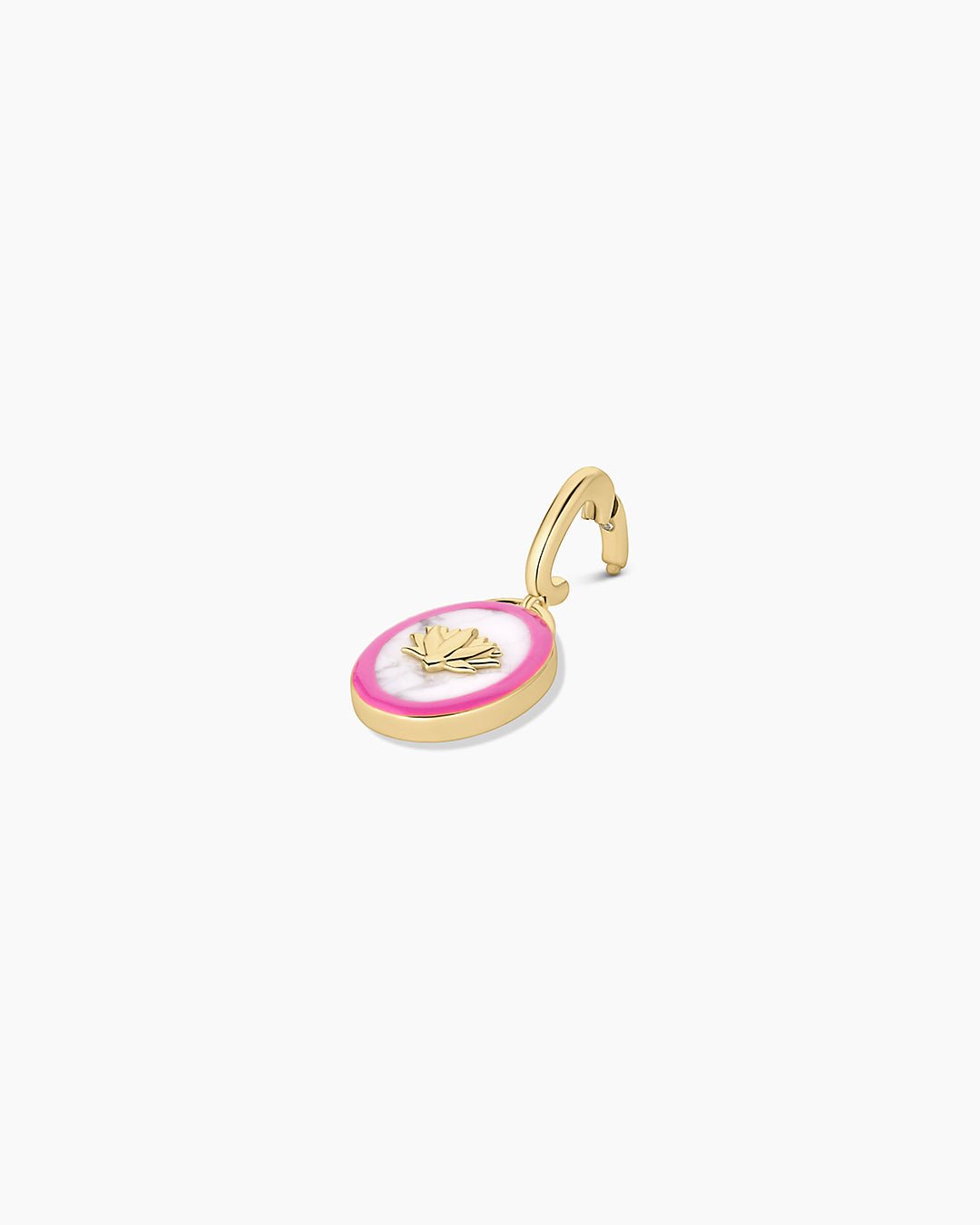 Power Gemstone Calming Parker Charm || option::18k Gold Plated, Howlite