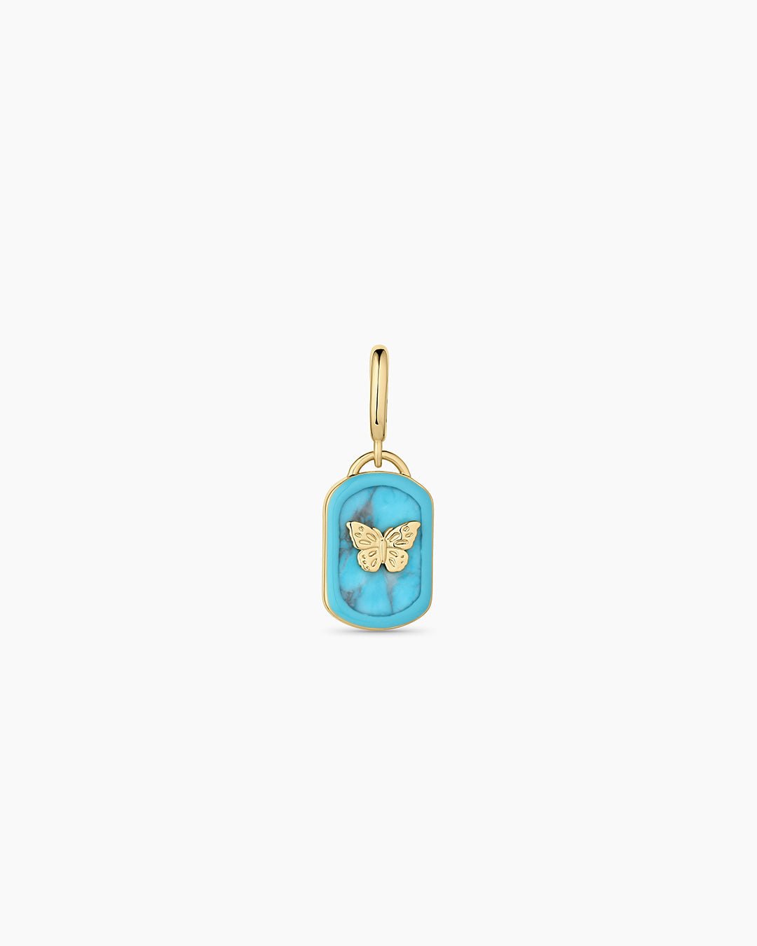 Power Gemstone Healing Parker Charm || option::18k Gold Plated, Turquoise