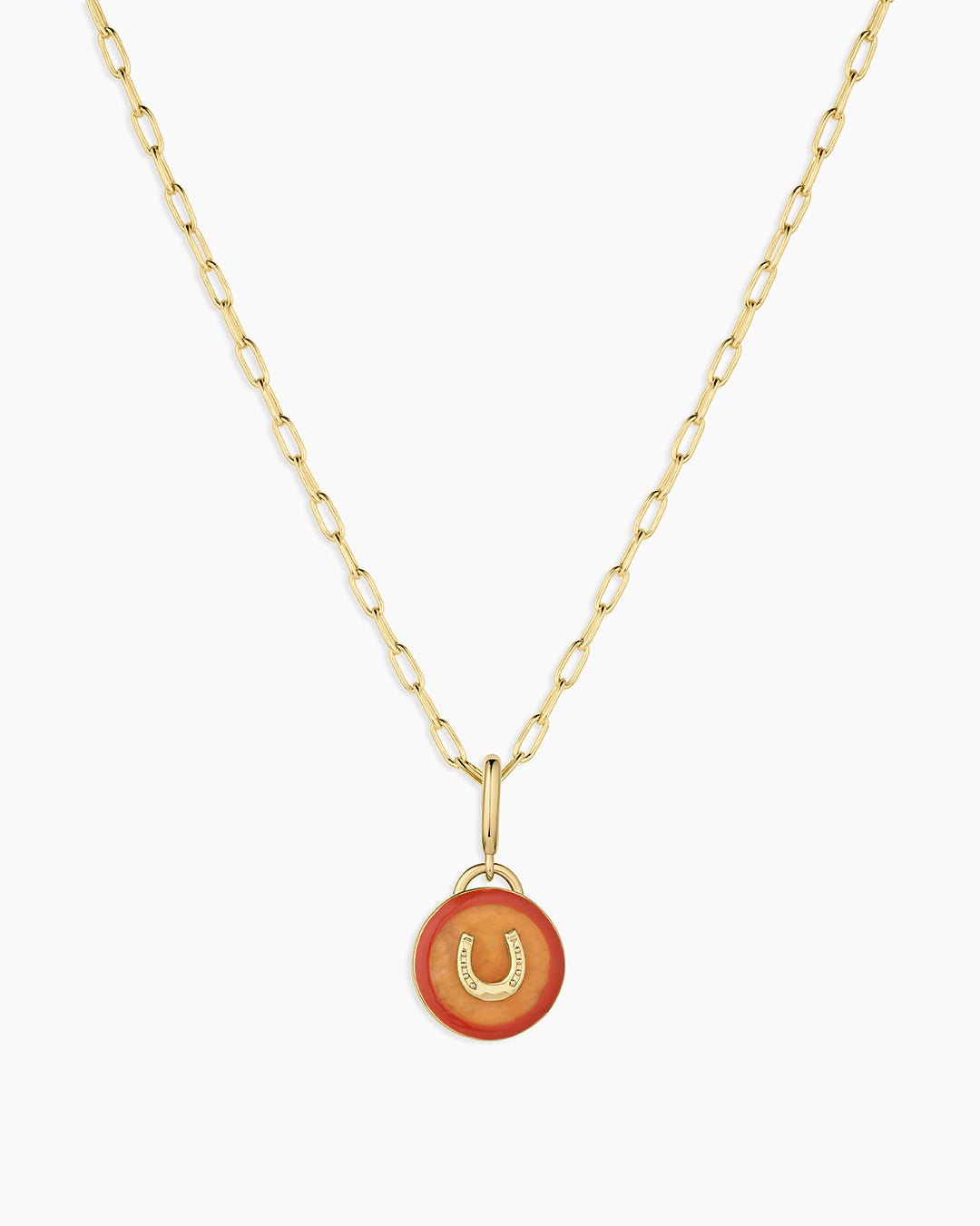 Power Gemstone Parker Charm Necklace Abundance || option::18k Gold Plated, Citrine