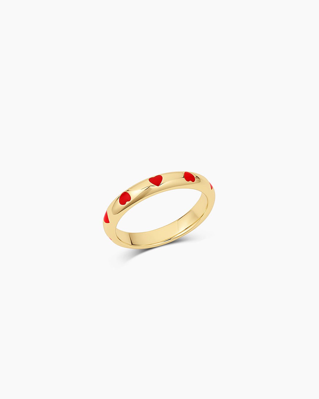 Amour Helium Heart Ring || option::18k Gold Plated, Red