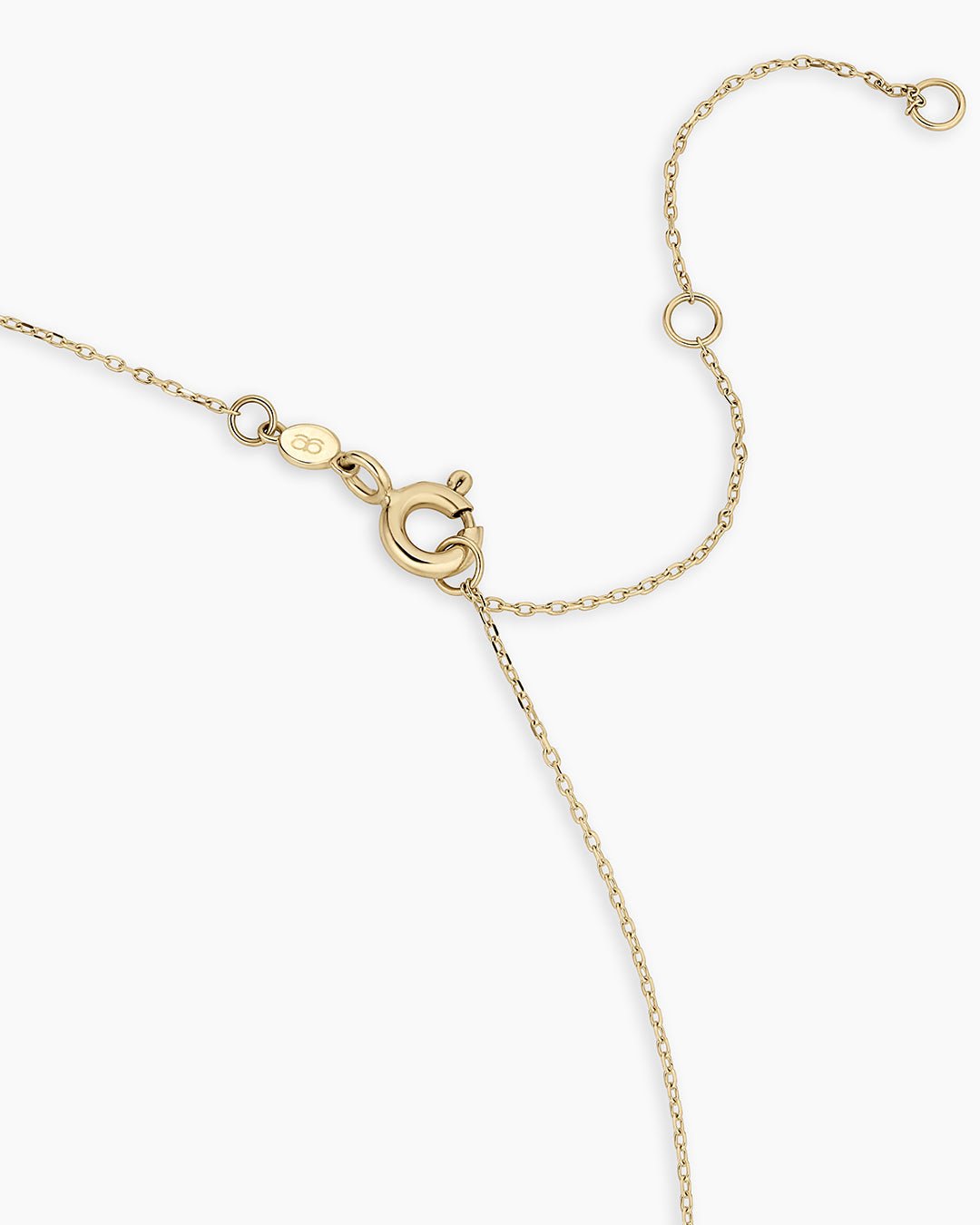 Diamond Bond Interlocking Link  Necklace || option::14k Solid Gold, Single