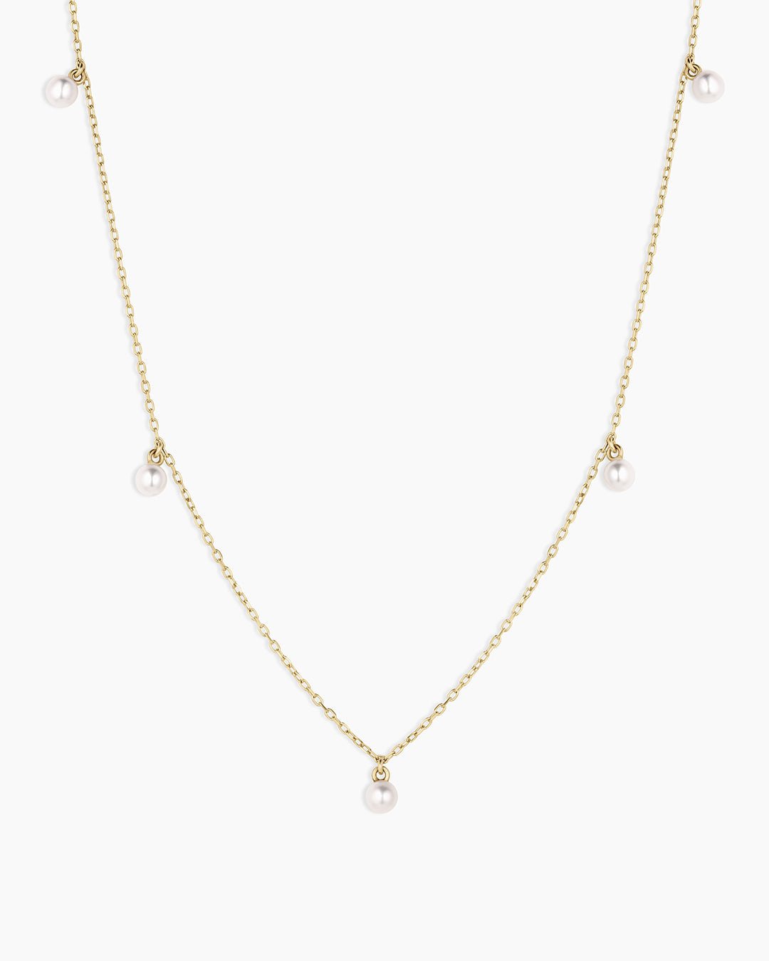 Pearl Flutter Necklace || option::14k Solid Gold