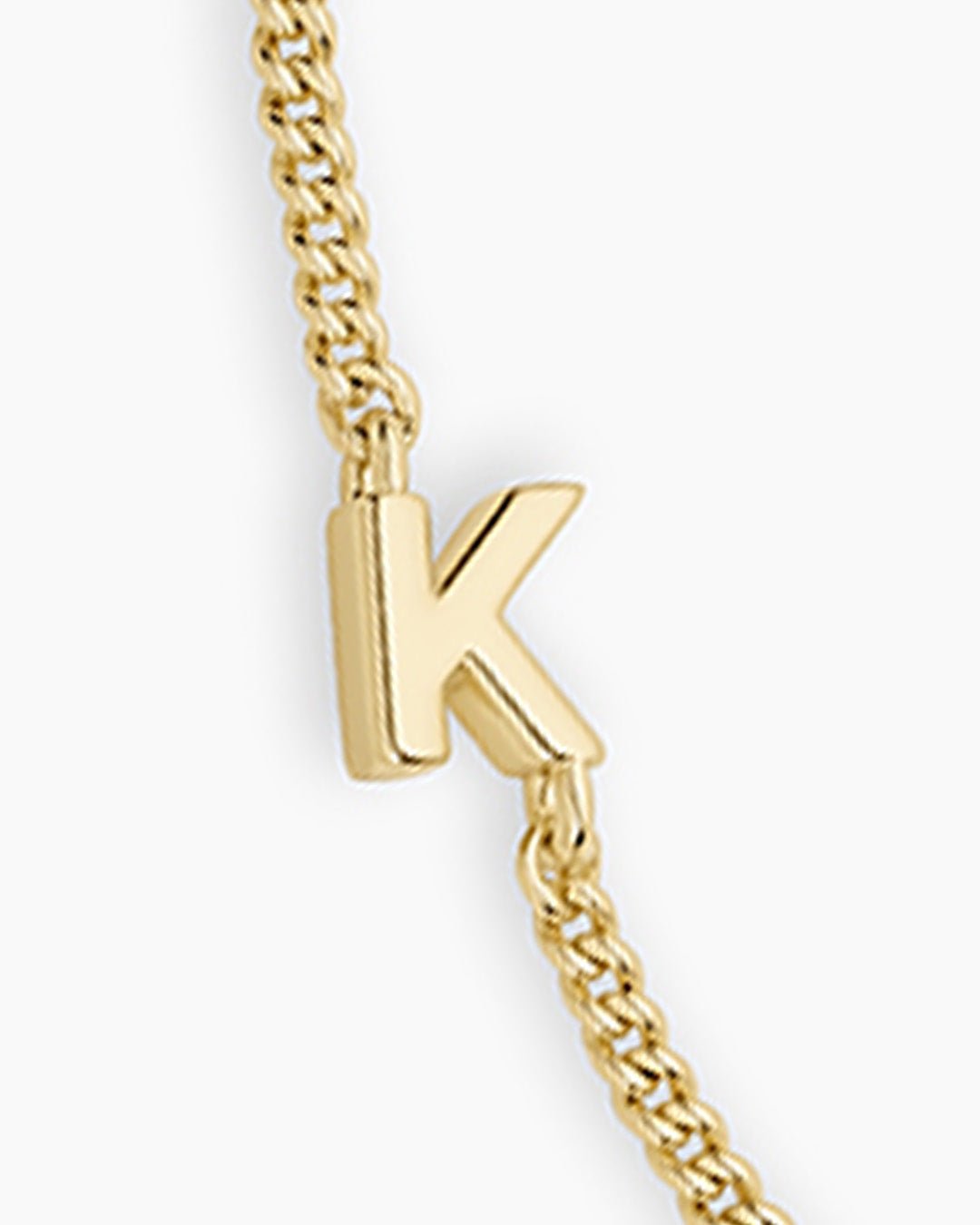 Wilder Mini Alphabet Bracelet || option::18k Gold Plated, K