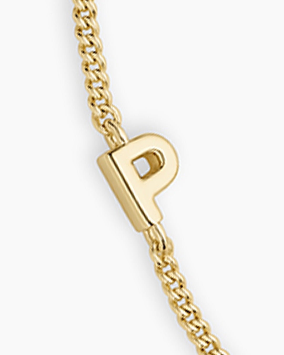 Wilder Mini Alphabet Bracelet || option::18k Gold Plated, P