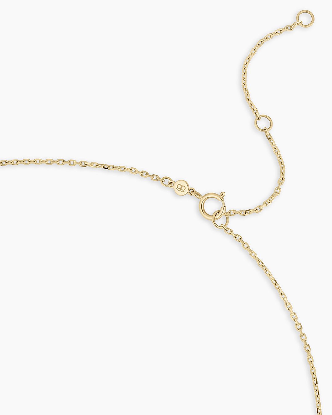 Diamond Vintage Alphabet Necklace || option::14k Solid Gold, W