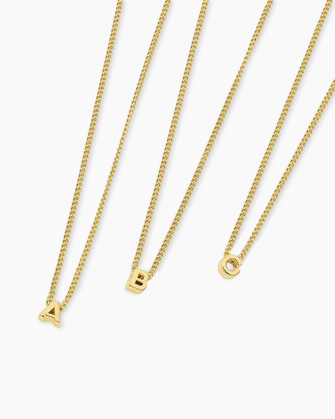 18k gold plated alphabet necklace