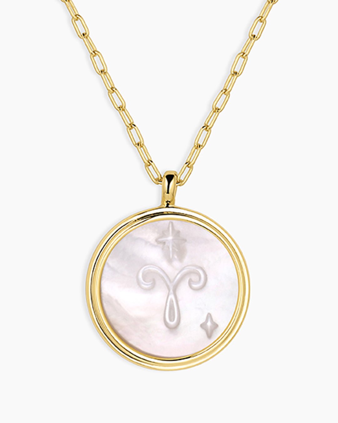 Zodiac Necklace || option::18k Gold Plated, Aries