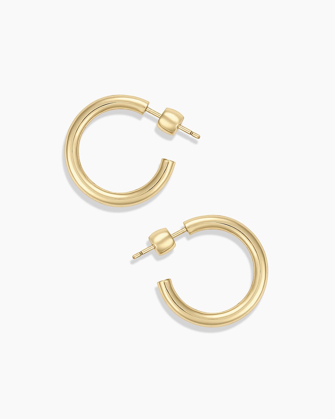 14k Gold Carter Hoops || option::14k Solid Gold, 20mm, Pair