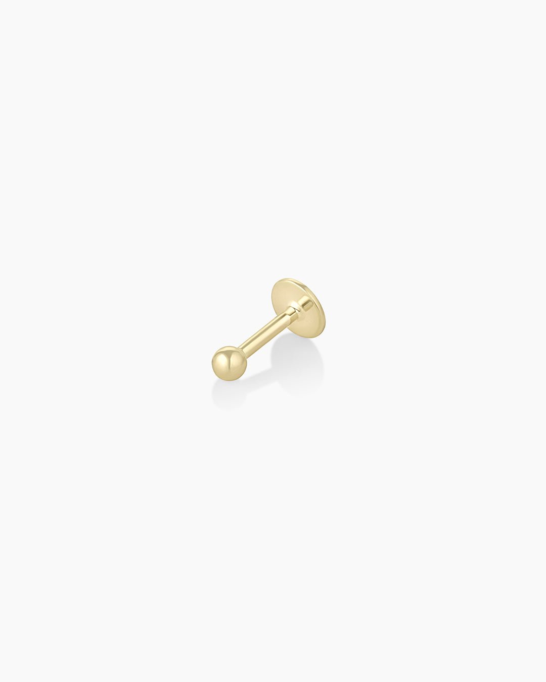 14k Gold Newport Threaded Flatback Studs || option::14k Solid Gold, Pair