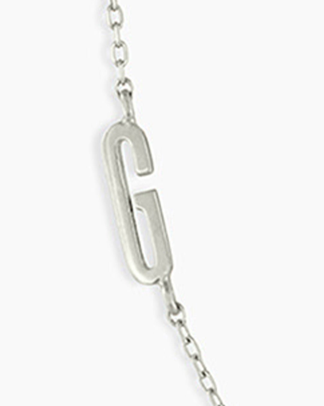 white gold initial necklace