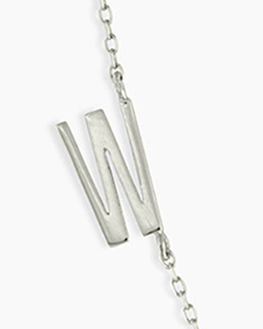 white gold initial necklace