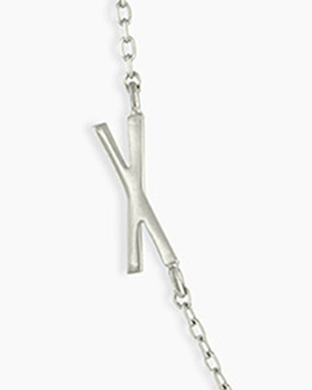 white gold initial necklace