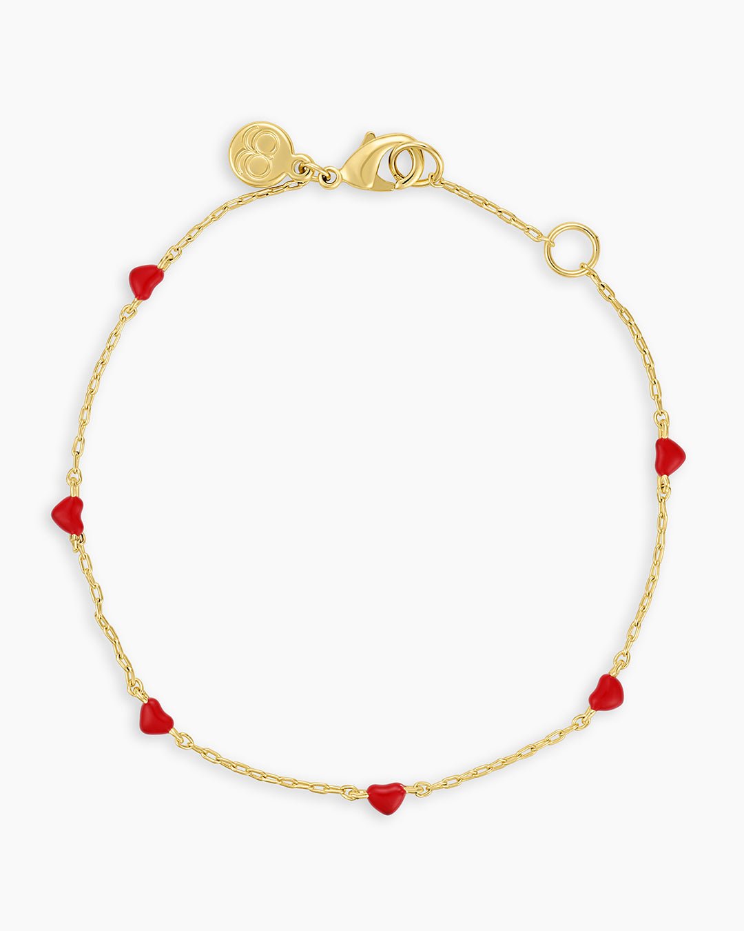 Amour Bracelet Red Enamel || option::18k Gold Plated