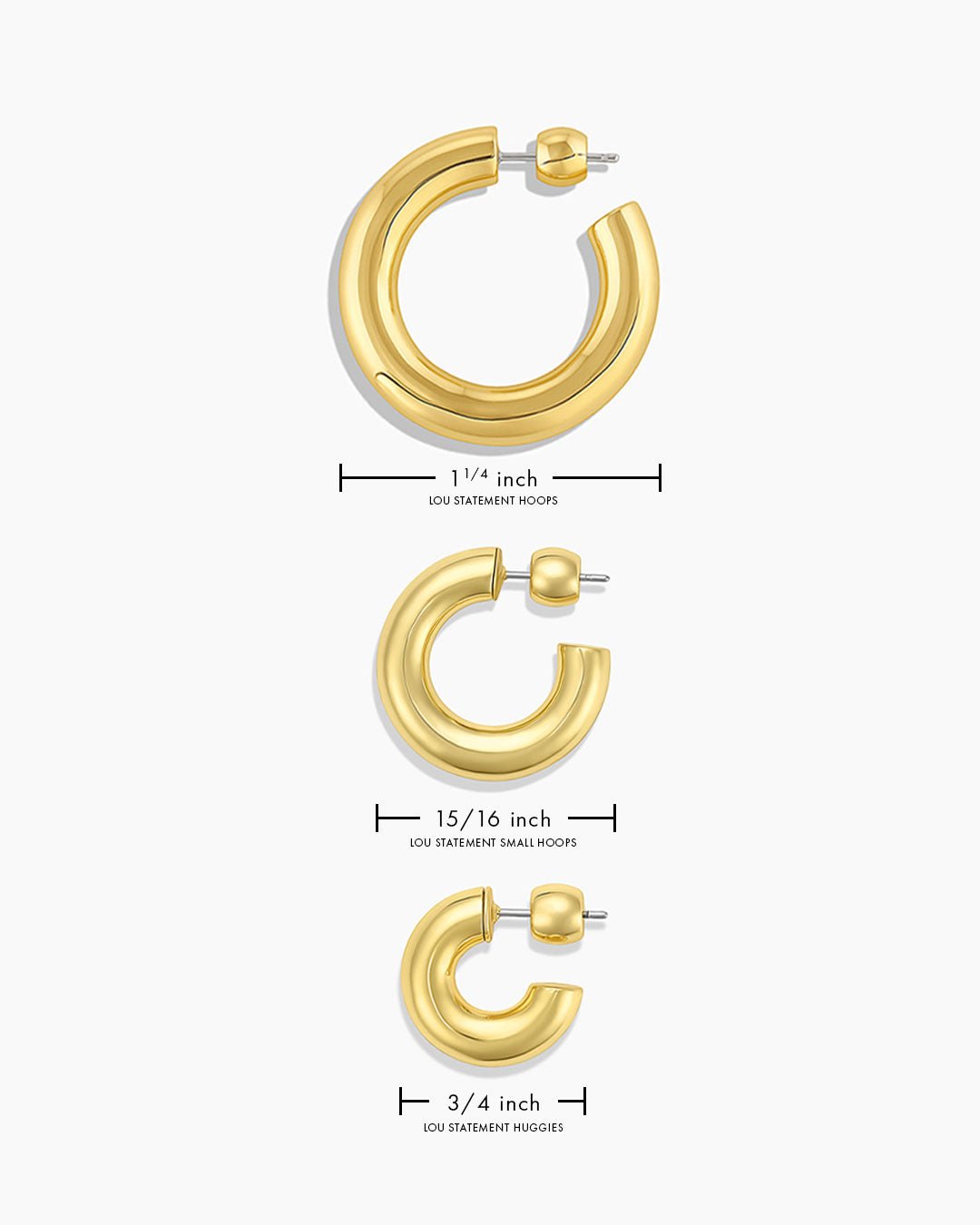 Lou Statement Hoops || option::18k Gold Plated