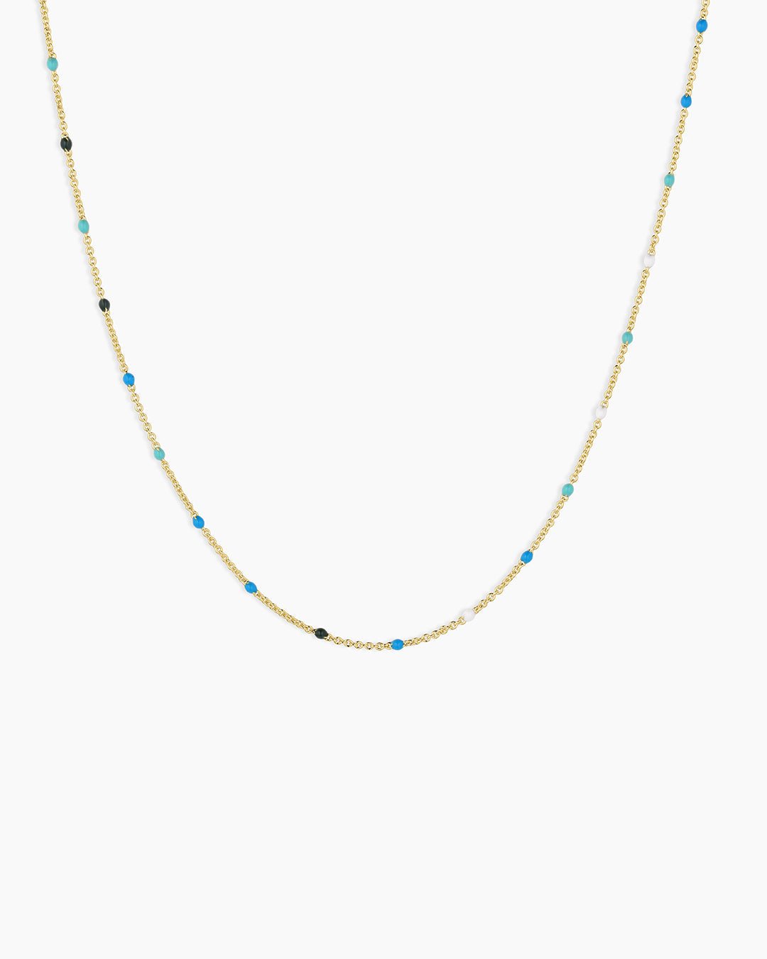 Capri Short Necklace || option::18k Gold Plated, Laguna