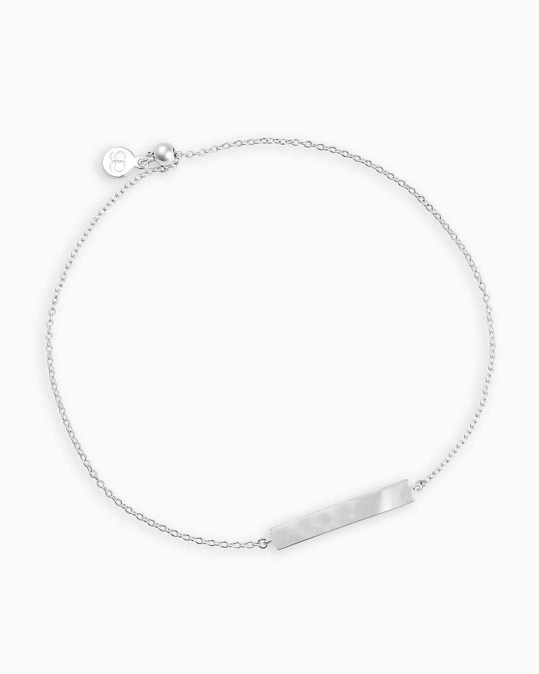 Silver engravable bracelet || option::Silver Plated