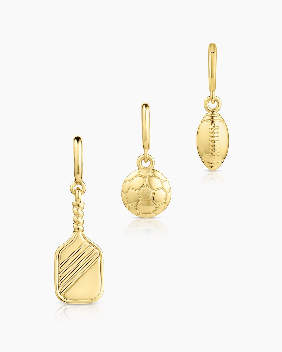 18k gold plated sports charms