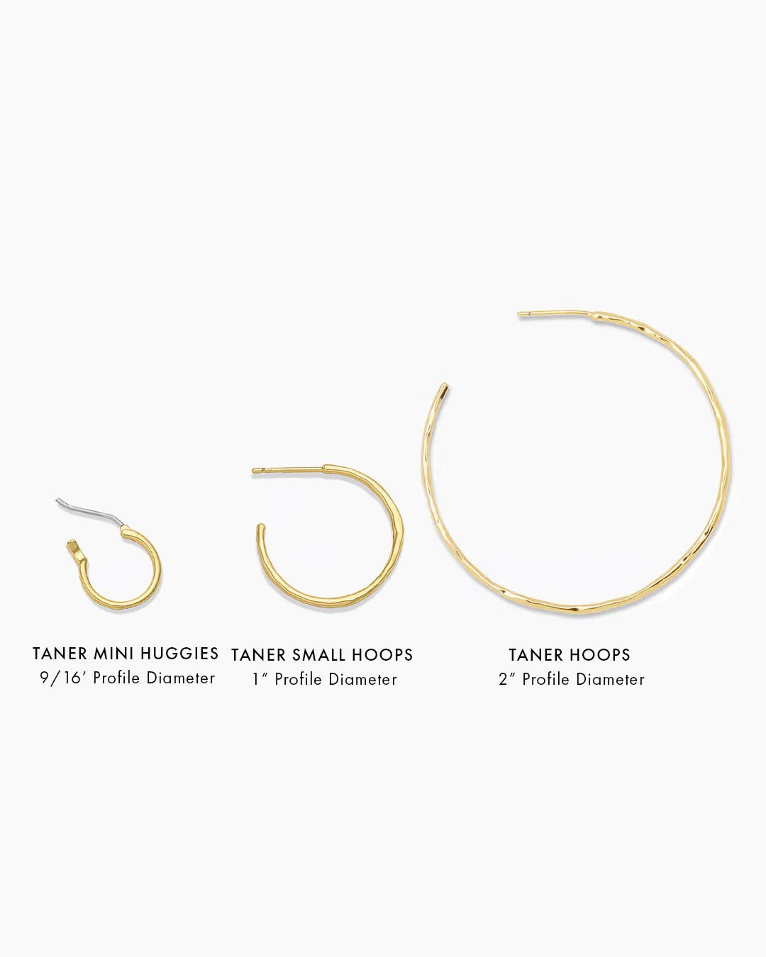 Taner Small Hoops || option::18k Gold Plated