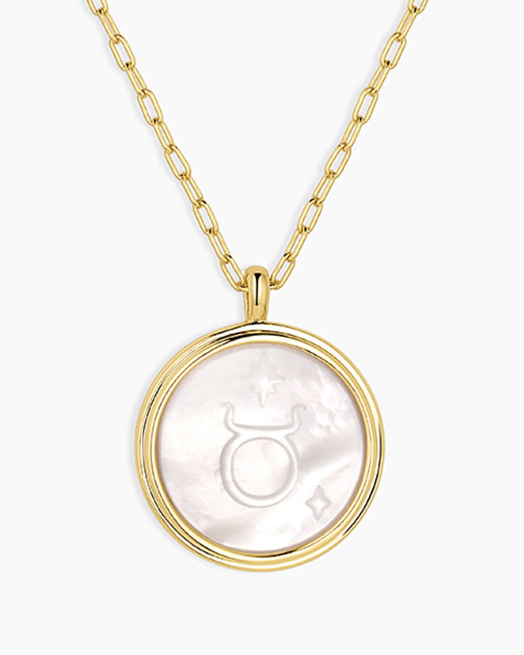 Zodiac Necklace || option::18k Gold Plated, Taurus